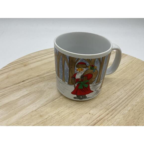 Vintage 1990 Grant Howard Associates Santa Christmas Mug Ceramic Cup Coffee - Picture 3 of 6